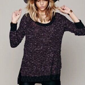 Free People Jeepster Honeycomb Pullover Sweater Gray Size Small